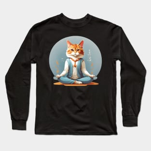Yoga cat Long Sleeve T-Shirt